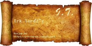 Irk Teréz névjegykártya