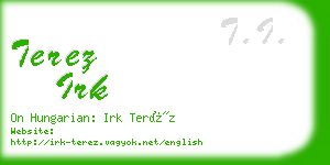terez irk business card